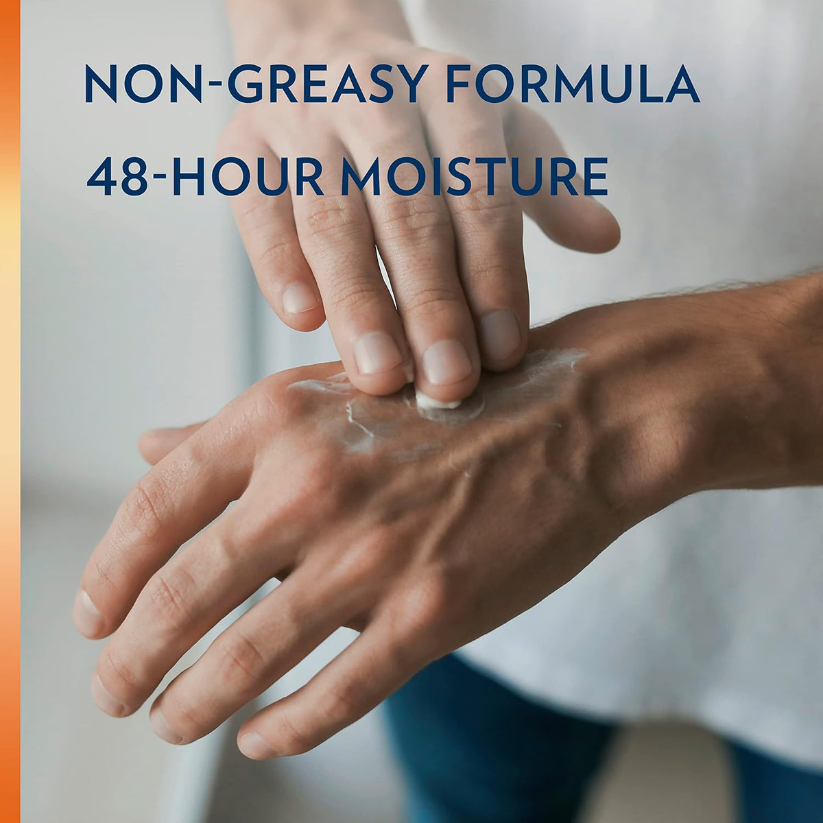 fast-absorbing, non-greasy men's scented formula