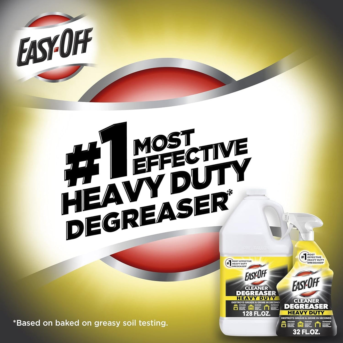 fast-acting breakdown of baked-on grease and grime