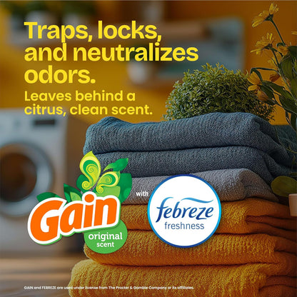 febreze freshness infusion paired with gain original scent for odor neutralization