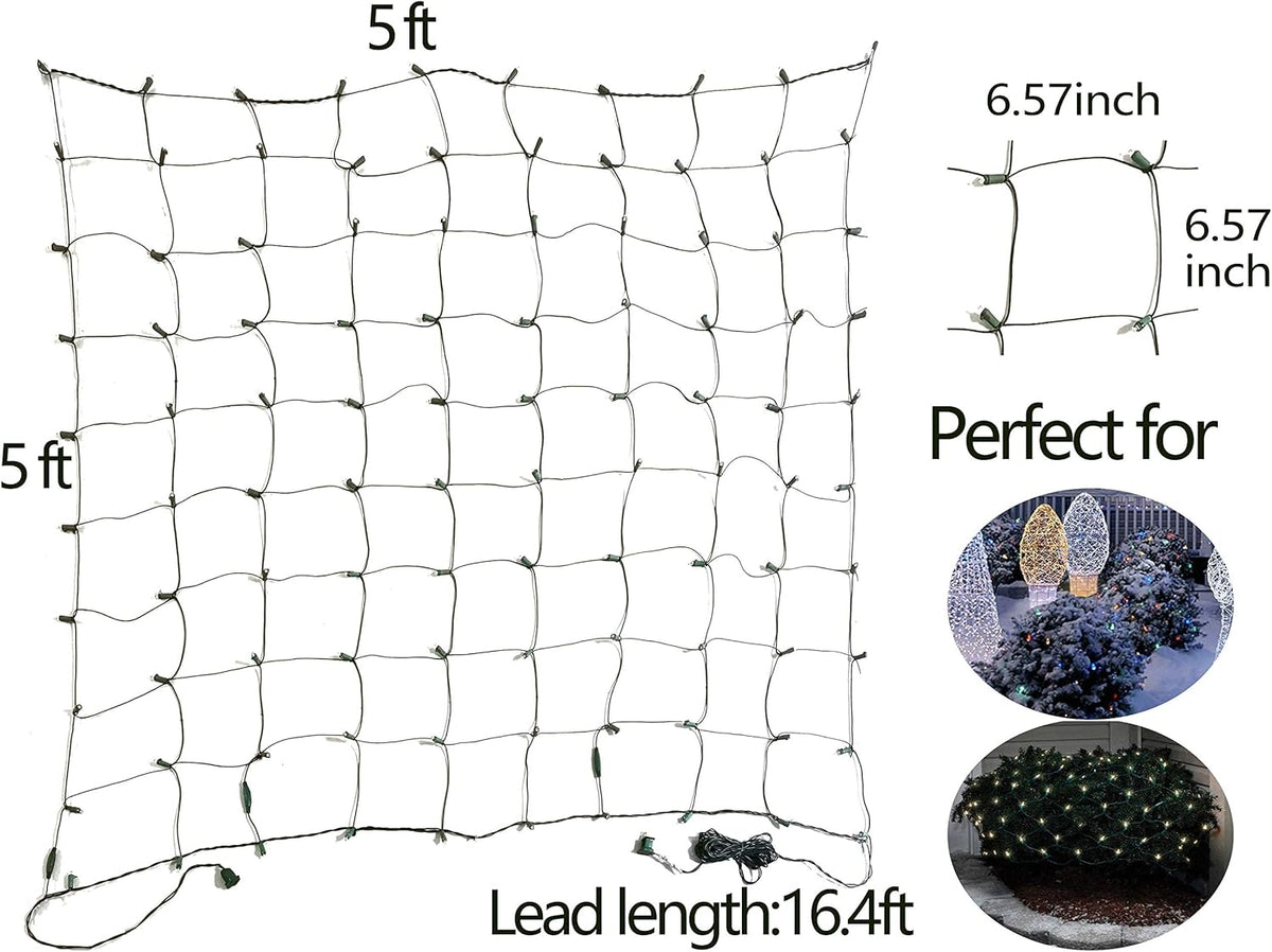 FestoonNET Pro – Designer Green Wire Mesh Lights for Bedroom Christmas Decor and Aesthetic Holiday Styling