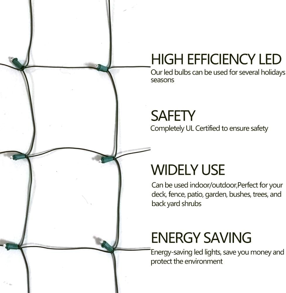 FestoonNET Pro – Designer Green Wire Mesh Lights for Bedroom Christmas Decor and Aesthetic Holiday Styling