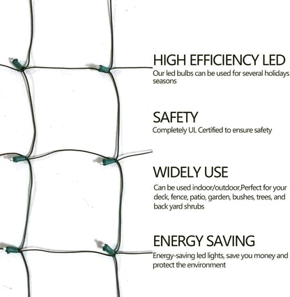 FestoonNET Pro – Designer Green Wire Mesh Lights for Bedroom Christmas Decor and Aesthetic Holiday Styling