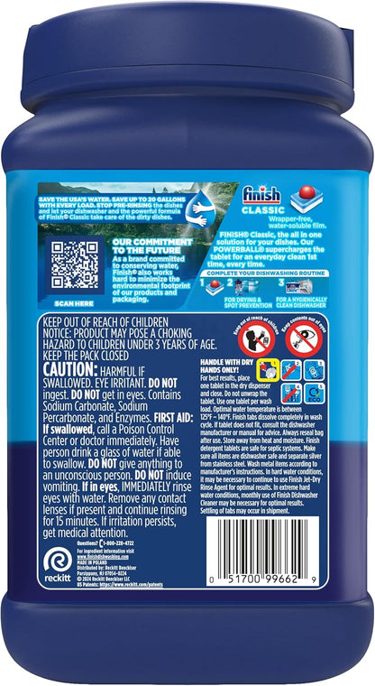 Finish Classic Dishwasher Pods 84 ct. – Busy Home Office Kitchen, No-Pre-Rinse Daily Dishwashing