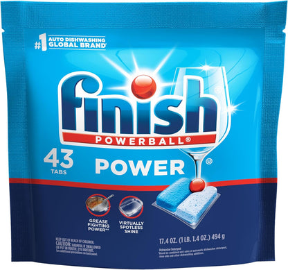 Finish Power Dishwasher Pods for Uncluttered Kitchens, Pre-Measured Pods for Effortless Daily Use
