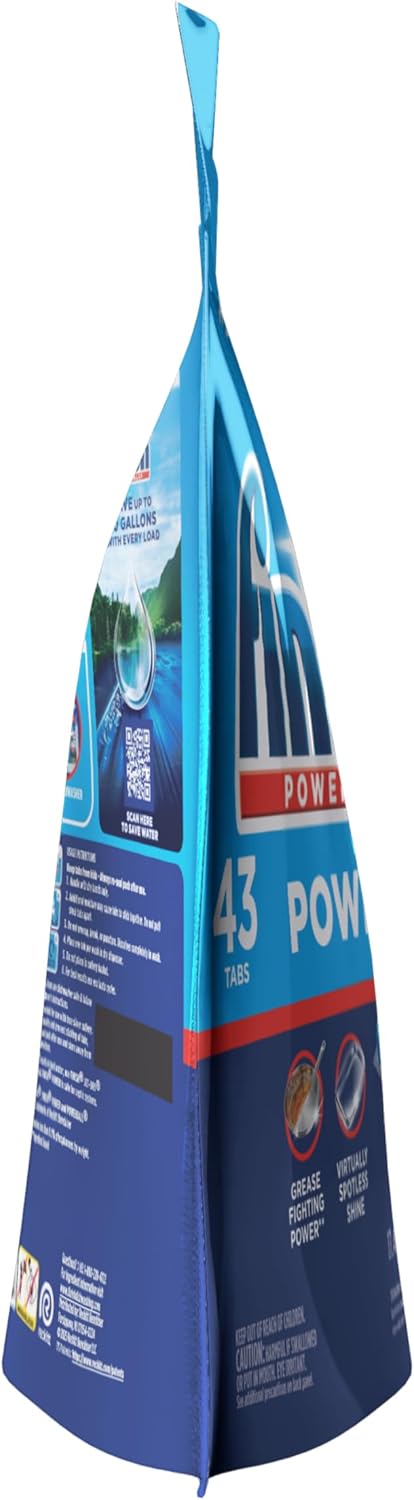 Finish Power Dishwasher Pods for Uncluttered Kitchens, Pre-Measured Pods for Effortless Daily Use