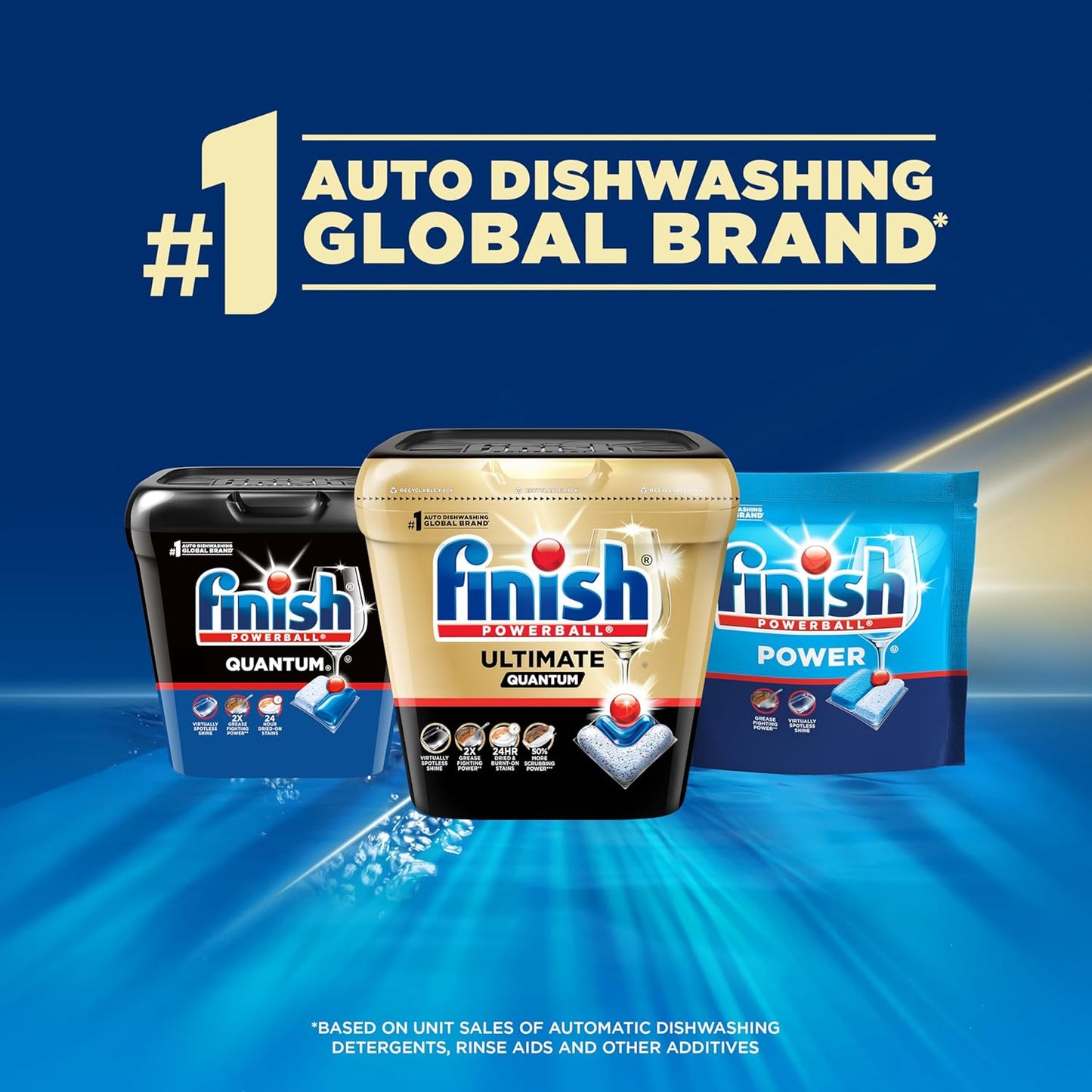 Finish Ultimate Quantum Infinity Shine Dishwasher Pods – Pantry-Worthy Dishwasher Detergent with Fresh Scent