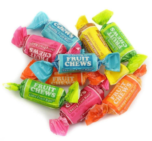 five-fruit flavor assortment: cherry, lemon, lime, orange, and vanilla