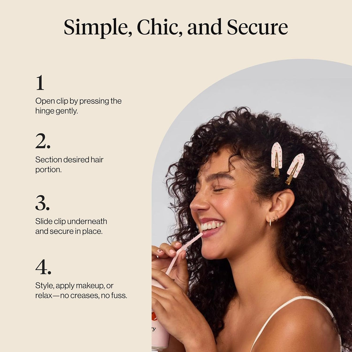 flat profile ideal for sectioning bangs and face-framing layers