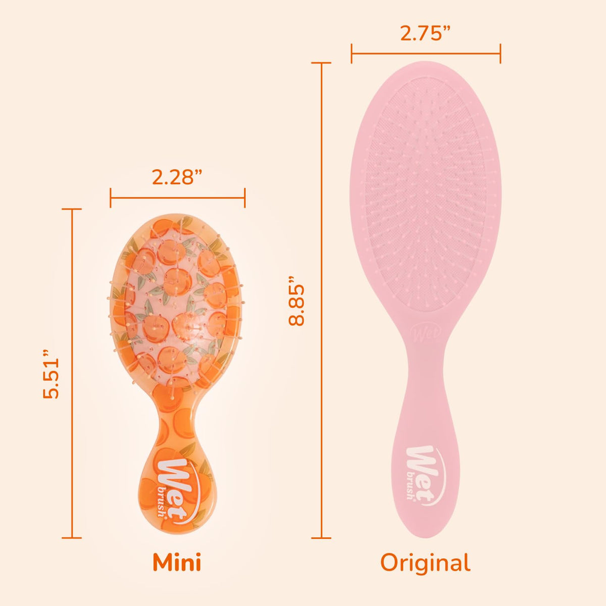 flexible bristle design that minimizes pulling and split ends