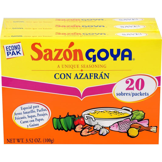 foil-wrapped single-serve packets (one packet seasons 4 servings)
