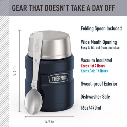 folding full-sized spoon integrated into the lid