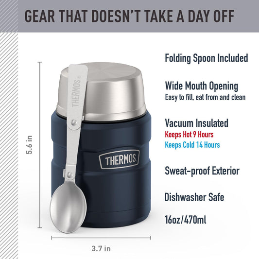 folding full-sized spoon integrated into the lid