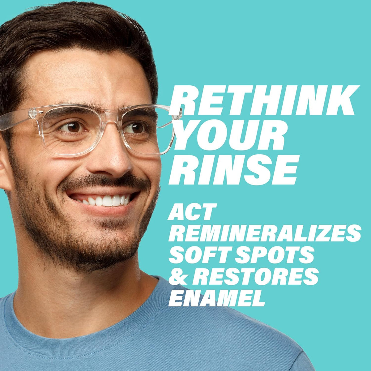 four combined benefits: enamel strengthening, soft spot remineralization, cavity prevention, breath freshening
