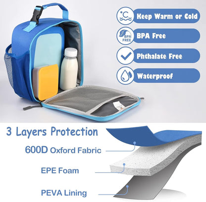 four compartments: 1 main pocket, 1 internal mesh pocket, 1 side mesh pocket for water bottle