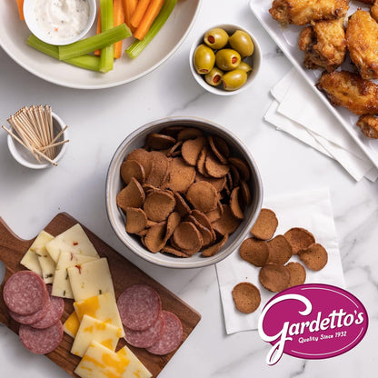 four-component blend: crispy breadsticks, salted pretzels, roasted rye chips, and cheddar crackers