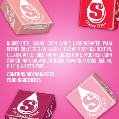 four-flavor red-only mix: strawberry, fruit punch, watermelon, and cherry