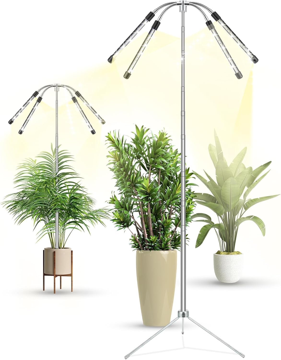 four-head led configuration for wide plant coverage