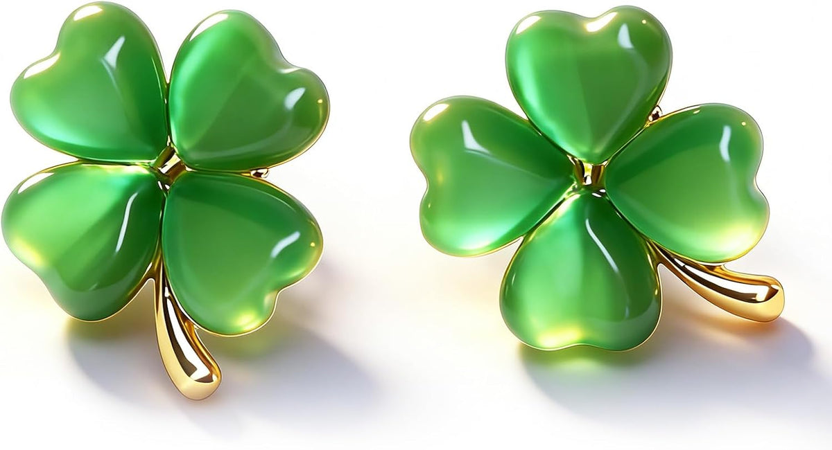 four leaf clover / shamrock silhouette as the central design motif