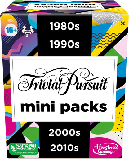 four mini packs covering the 80s, 90s, 2000s, and 2010s