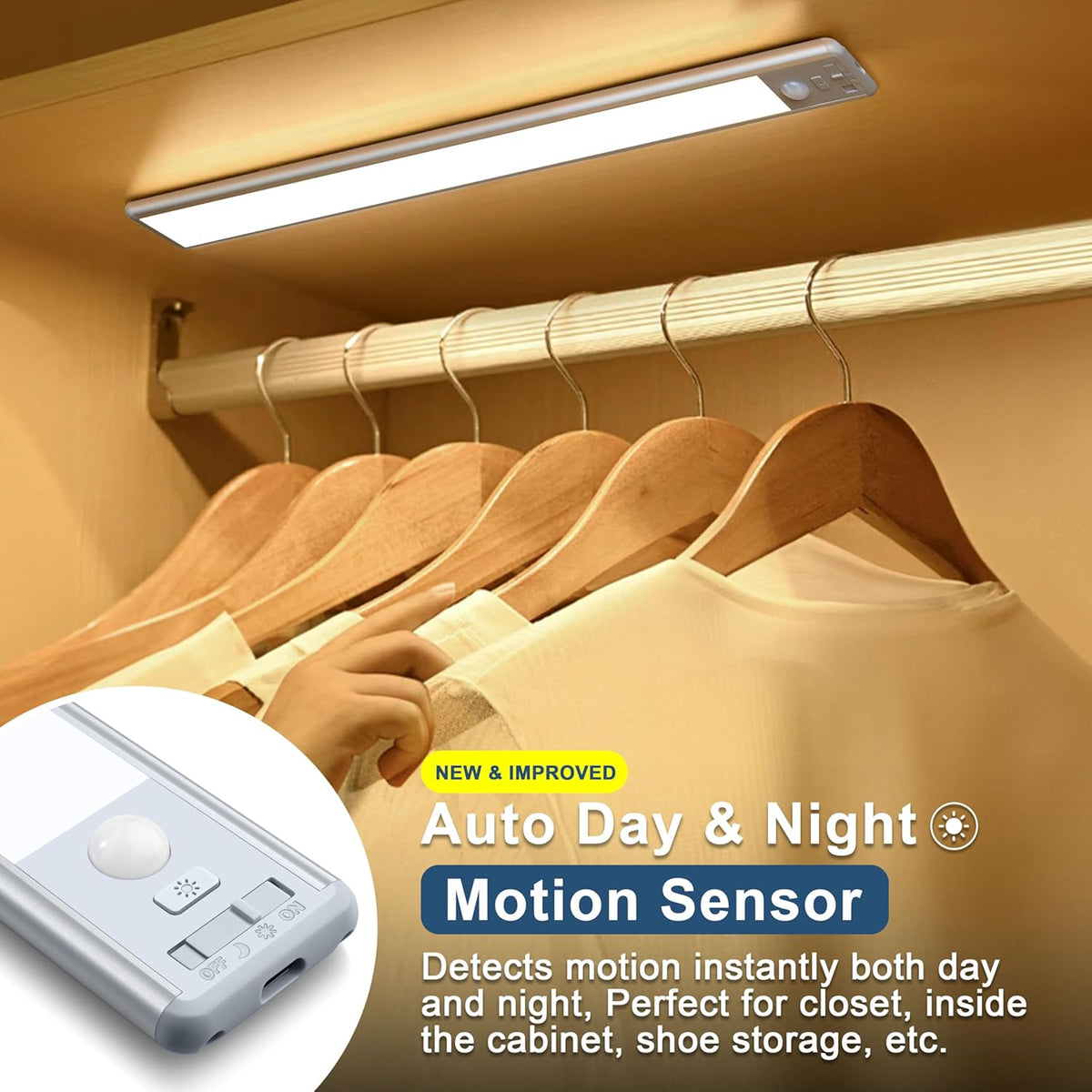 four operating modes: on / off / auto night / auto day & night