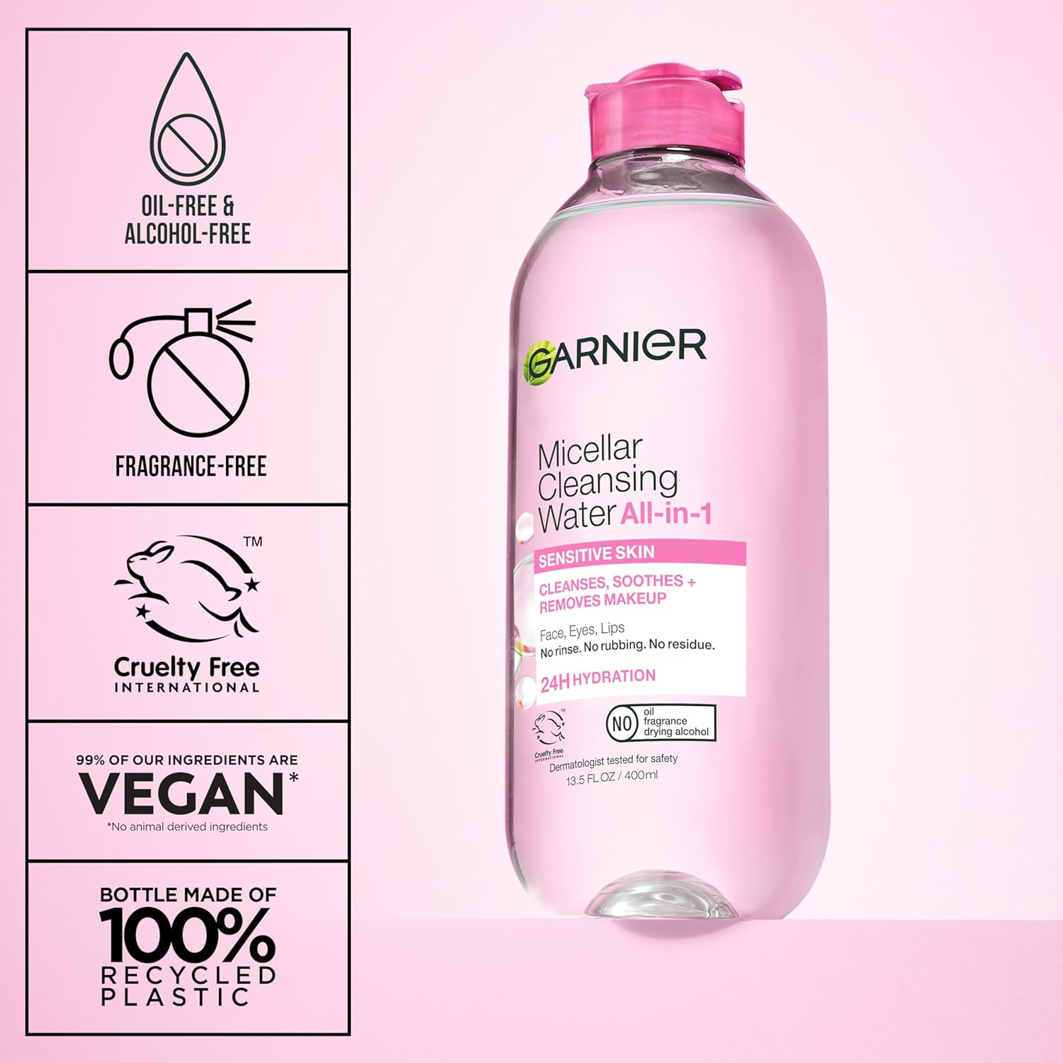 free-from formulation: oil-free, paraben-free, fragrance-free, sulfate-free, silicone-free