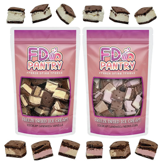 freeze-dried dehydration process that removes moisture for shelf stability and crunch