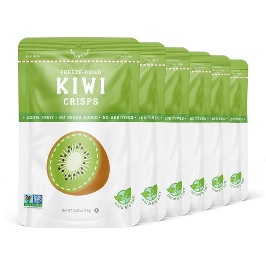 freeze-drying process that preserves natural nutrients, color, and tart kiwi flavor