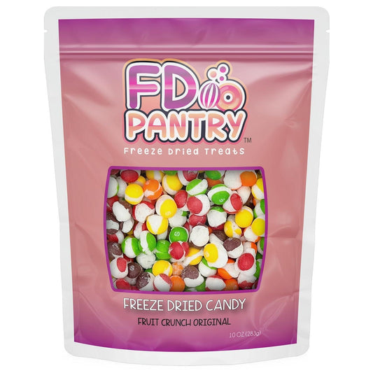 freeze-drying process that removes moisture to create a light, crunchy texture and concentrated fruit flavor