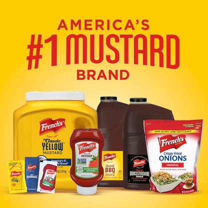 French's Classic Yellow Mustard, 105 oz – Zero Calorie, Gluten-Free Mustard for Health-Minded Kitchens and Picnic Tables