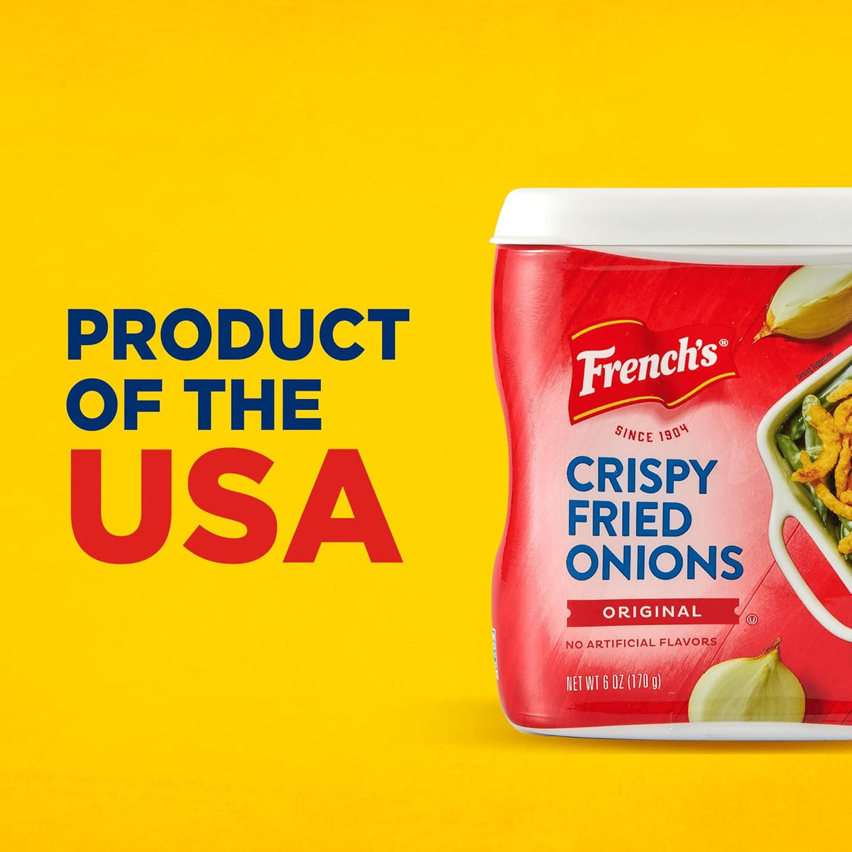 French's Crispy Fried Onions – Clean-Label Pantry Staple for Wholesome Family Meals, 6 oz
