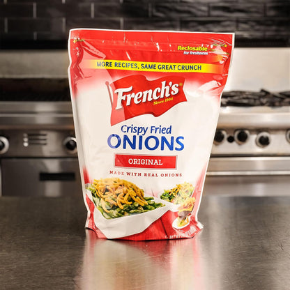 French's Original Crispy Fried Onions 24 oz – Pre-Fried Onions for Quick Side Dishes and Fast Meal Prep