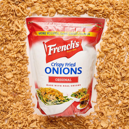 French's Original Crispy Fried Onions 24 oz – Pre-Fried Onions for Quick Side Dishes and Fast Meal Prep