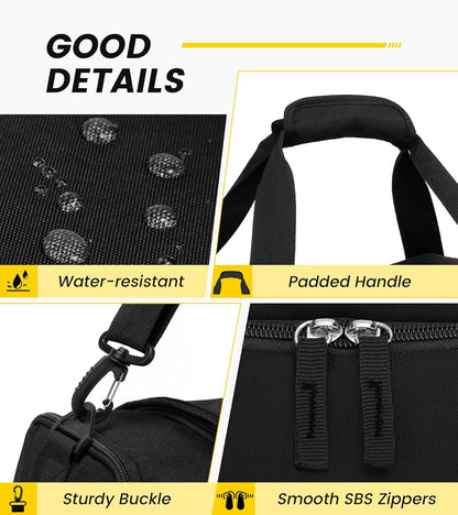 front adjustable elastic drawstring for securing caps, rackets, or rolled jackets