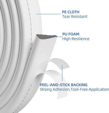 FrostGuard Wedge Door Seal Strip – Bedroom Window Draft Stopper for Deeper Sleep, Noise and Light Blocker