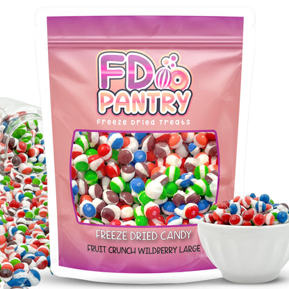 Fruit Crunch Wildberry Freeze-Dried Candy, 16 oz, Assorted Wild Berry Flavors, Large Pouch, Ideal Gift Snack
