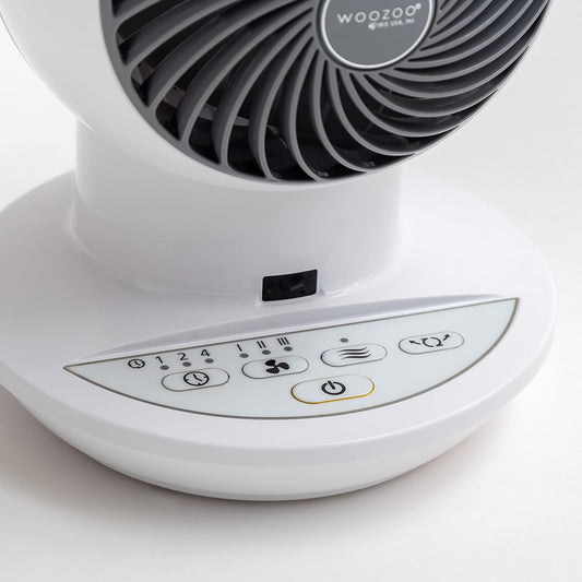 full-function infrared remote controlling power, speed, mode, oscillation, and timer