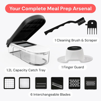 Fullstar Core Vegetable Chopper - All-in-One Dicer Replacing Mandoline and Grater, Clean Countertop Design
