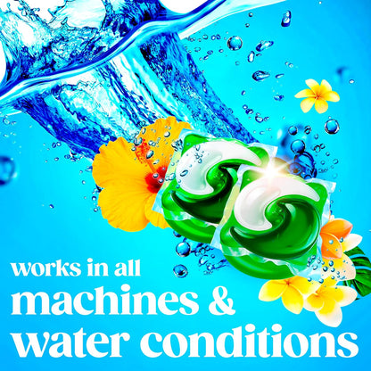 Gain Flings Liquid Laundry Pacs for Aromatherapy Self-Care Rituals, Island Fresh All Day Scent Capsules and Febreze Odor Defense Pods