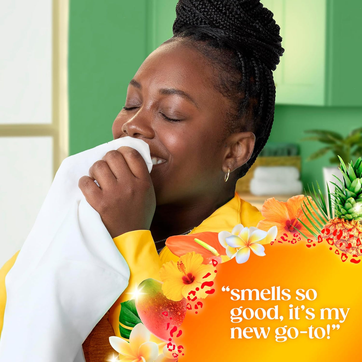 Gain Flings Liquid Laundry Pacs for Aromatherapy Self-Care Rituals, Island Fresh All Day Scent Capsules and Febreze Odor Defense Pods