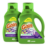 Gain Liquid Laundry Soap, Moonlight Breeze Scent – Thoughtful Mother's Day Gift Basket Addition for the Family Home, 177 fl oz, 134 Loads