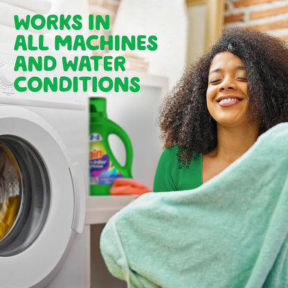 Gain Super Fresh Blast 2 in 1 Odor Defense Laundry Detergent Liquid 194 fl oz HE Compatible, Odor Fighting Laundry Soap for Playroom and Kids Clothes