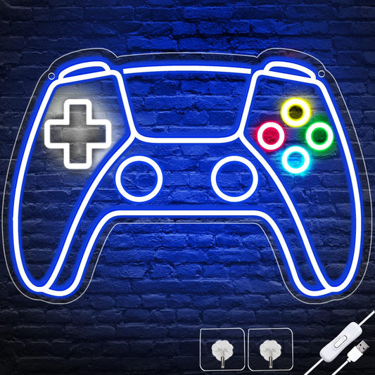 gamepad-shaped led neon sign with high-transmittance acrylic backboard