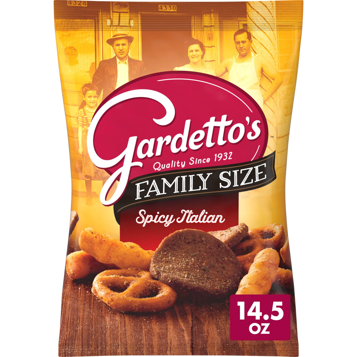 Gardetto&amp;#39;s Snack Party Mix, Spicy Italian, Family Size Bag Pub Mix, 14.5 oz