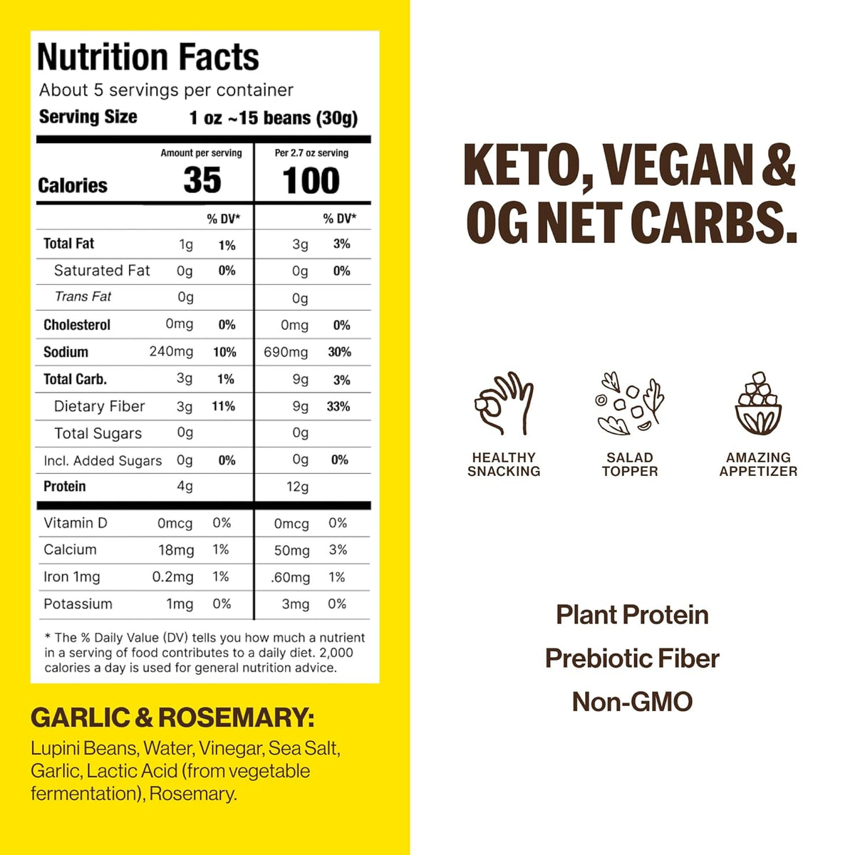 garlic and rosemary seasoning, salted flavor profile