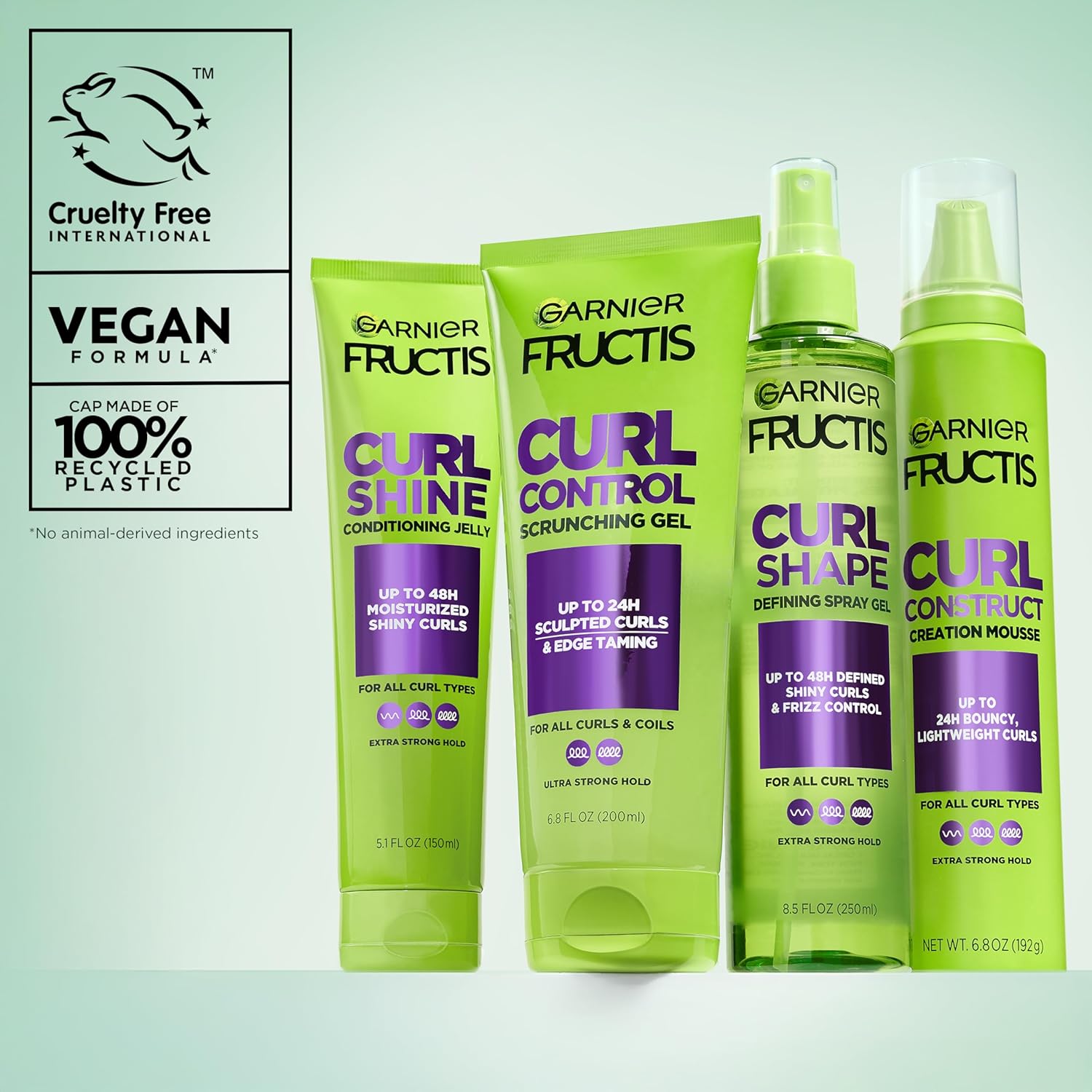 Garnier Fructis Curl Construct Creation Mousse – Premium Curl-Defining Mousse, Salon-Quality Hold, Elegant Home Styling