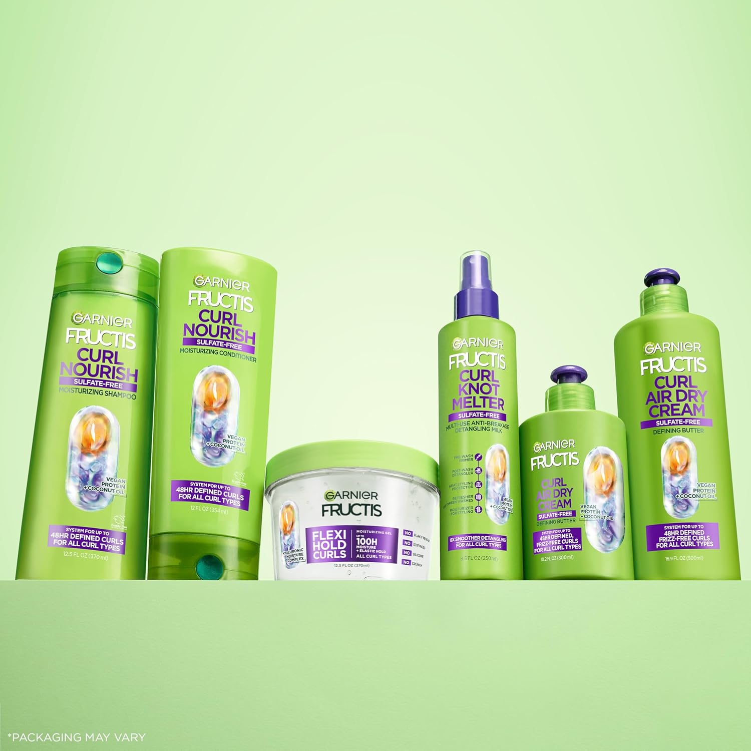 Garnier Fructis Curl Nourish Air Dry Cream – Unscented Leave-In Conditioner for a Clean, Clutter-Free Vanity