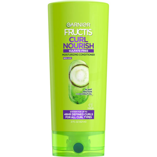garnier fructis curl nourish technology with coconut oil plus plant protein