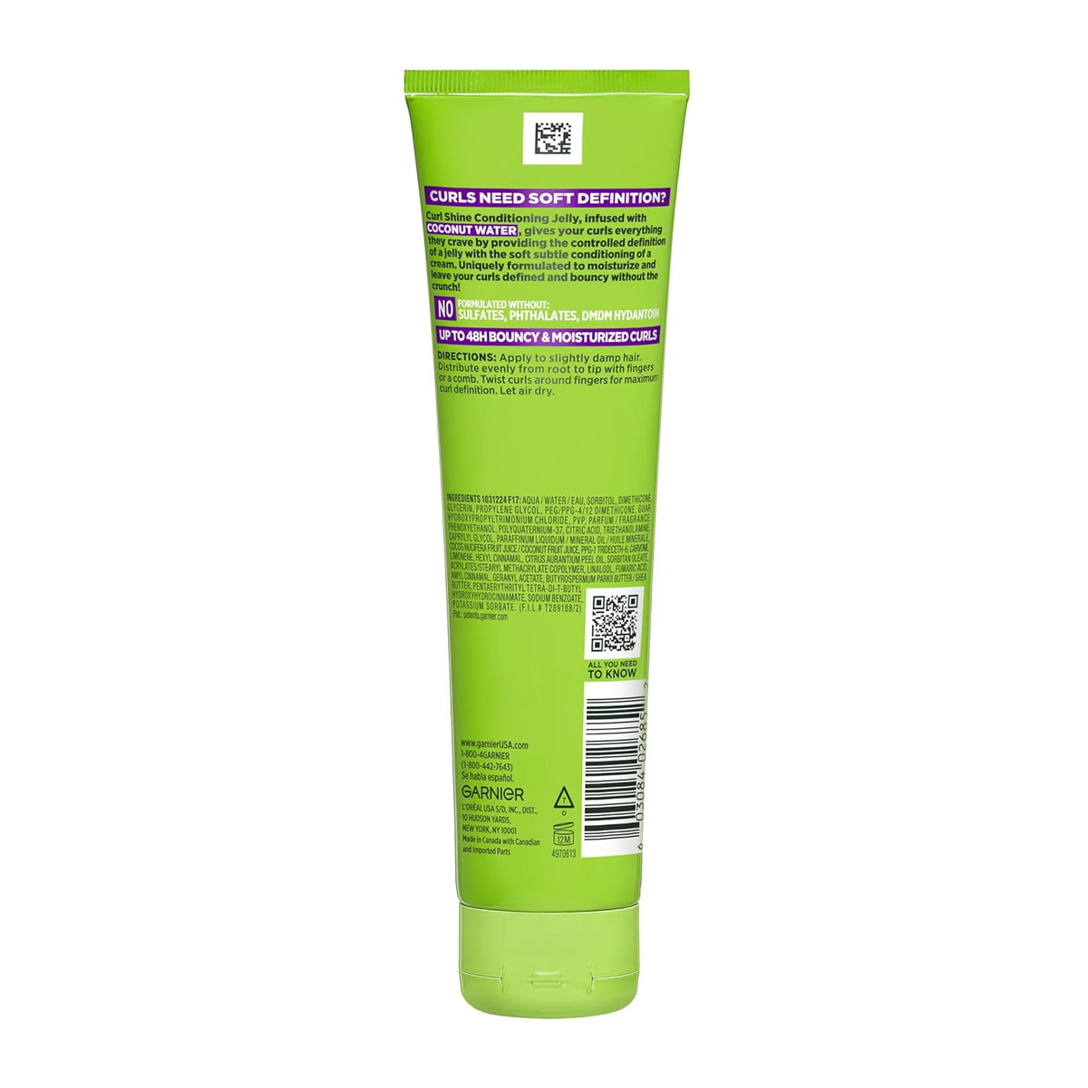 Garnier Fructis Curl Shine Gel – Premium Curl Definition with Coconut Water & Shea Butter Infusion
