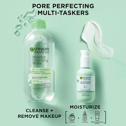 Garnier Micellar Water for Oily Skin – Calming Nightly Skincare Ritual, Gentle Eye Makeup Remover