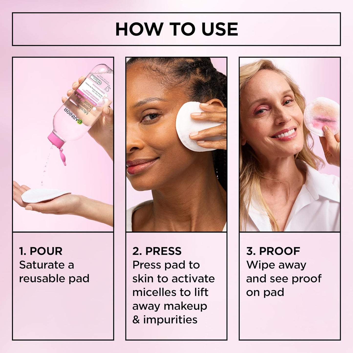 Garnier Micellar Water Hydrating Cleanser – All-in-One Face, Lip and Eye Makeup Remover for a Clutter-Free Vanity, 13.5 Fl Oz 2-Pack